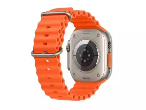 Apple Watch Ultra 2 GPS + Cellular, 49mm Titanium Case with Orange Ocean Band - 2